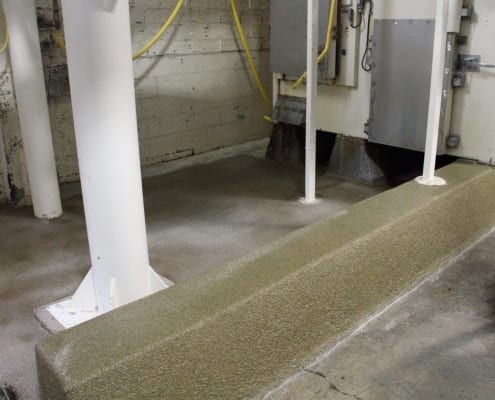 Polyester floor installation in Oregon food processing plant