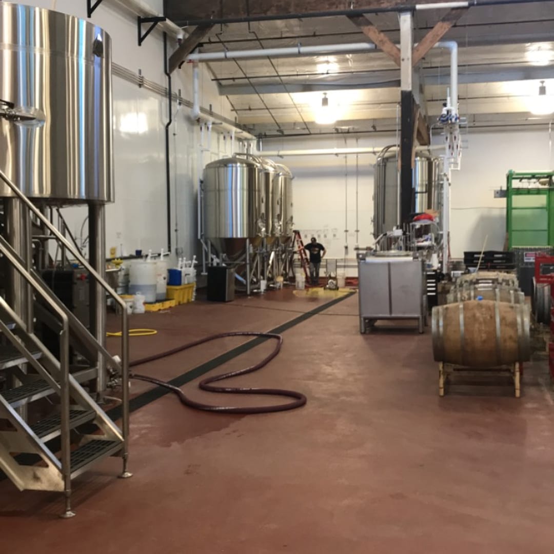 Brewery flooring installation at Great Notion Brewing in Portland Oregon
