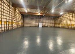 Processing plant flooring after new epoxy commercial flooring installation in Oregon