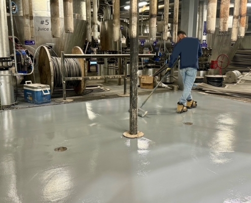 Epoxy flooring installation in Idaho Sugar Manufacturing