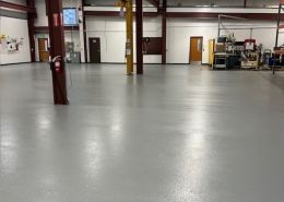 Epoxy flooring instillation at Drone Manufacturing