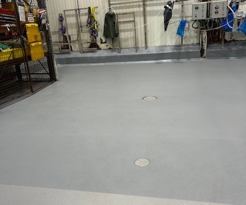 Epoxy flooring installation in Topeka Kansas Produce