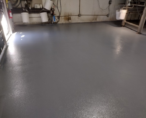 Epoxy flooring installation in Rohnert Park California Brewery