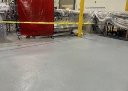 Epoxy flooring installation in Bend Oregon Humm Kombucha