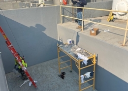 Epoxy flooring installation in Processing Waste Pit Washington