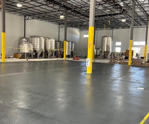 After Expoxy looring installation in Mckinney Texas Brewery