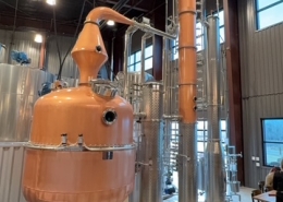 Epoxy flooring installation in Mammoth Lakes California Distillery