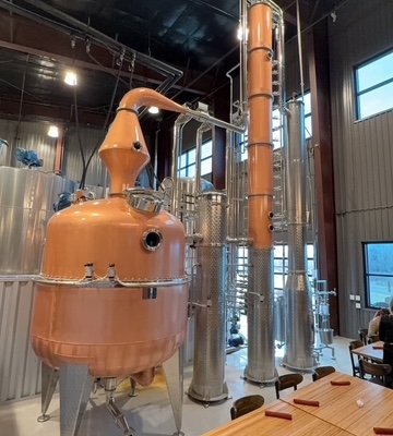 Epoxy flooring installation in Mammoth Lakes California Distillery