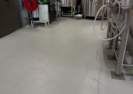 Epoxy Flooring installation in Westerville Ohio Brewery