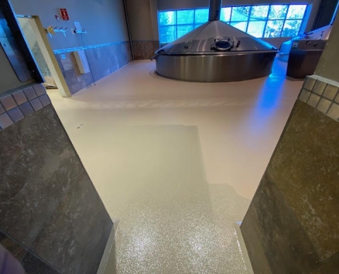 After Epoxy flooring installation in Bend Oregon Brewery