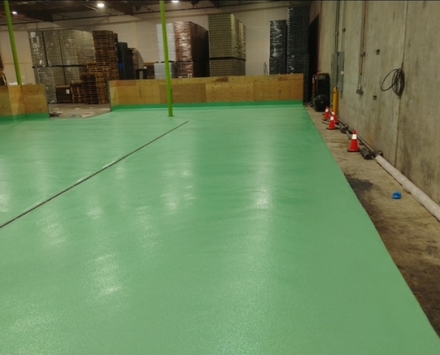 Epoxy flooring installation in Portland Oregon Coffee